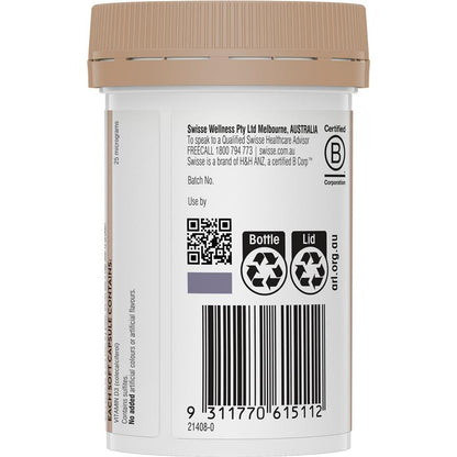 Swisse Vitamin D 250 Capsules
