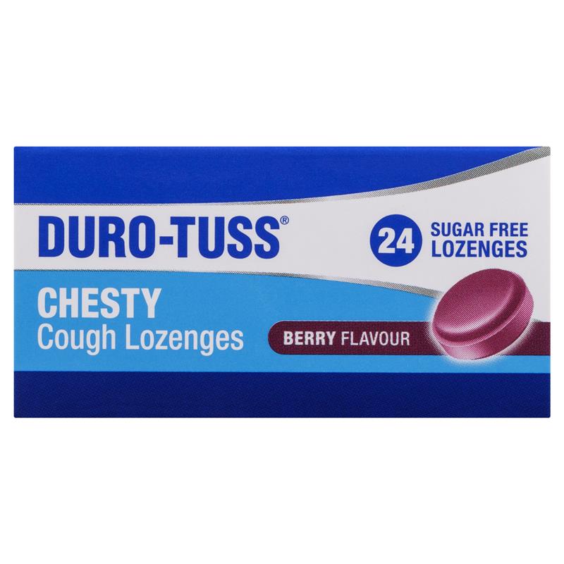 DURO-TUSS Chesty Cough Lozenges Berry 24 Lozenges