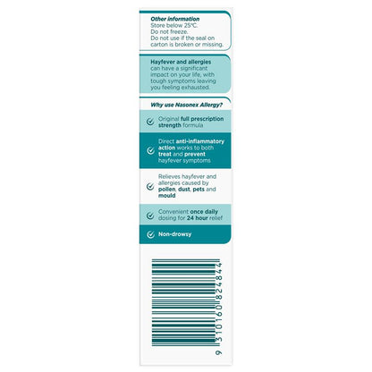 Nasonex Allergy Non-Drowsy 24 Hour Nasal Spray 140 Sprays