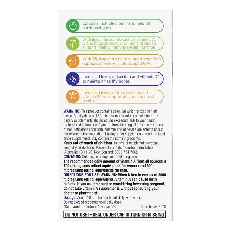 Centrum For Women 50+ 90 Tablets Exclusive Size