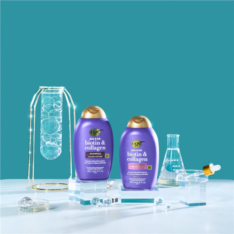 Ogx Thick & Full + Volumising Biotin & Collagen Conditioner For Fine Hair 385mL