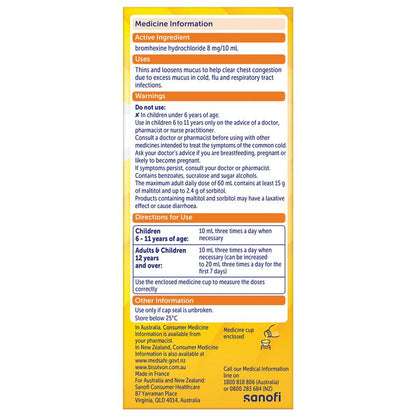 Bisolvon Chesty Oral Cough Liquid 200ml