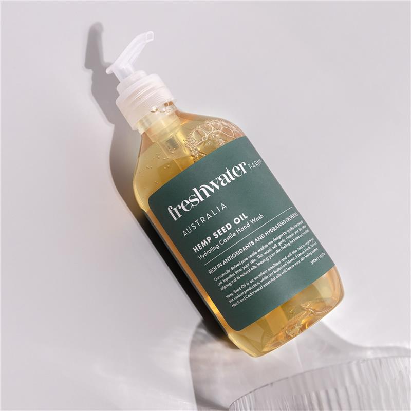 Freshwater Farm Australia Hemp Seed Oil Hydrating Castile Hand Wash 500ml