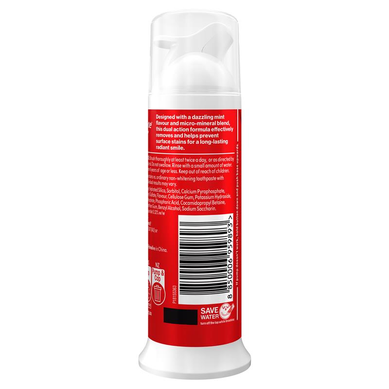 Colgate Toothpaste Optic White Brightening Minerals Pump 100g