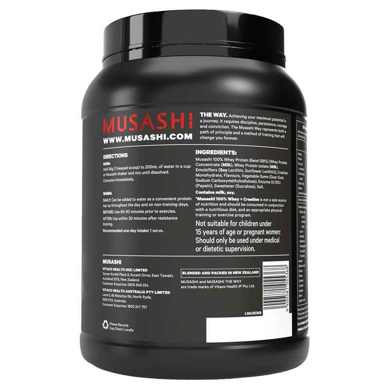 Musashi 100% Whey + Creatine Vanilla 900g