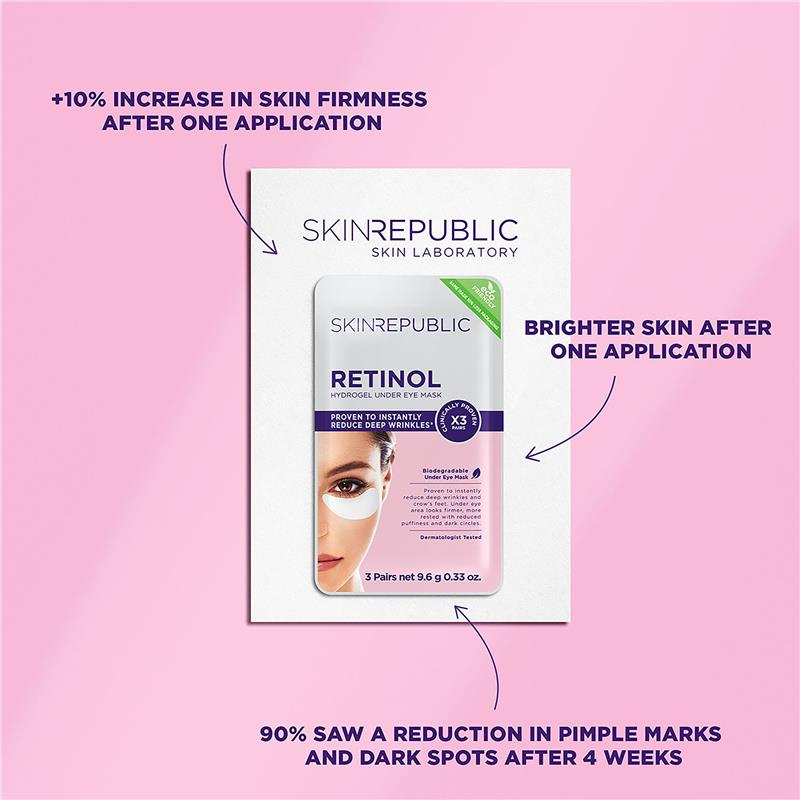 Skin Republic Retinol Hydrogel Under Eye Patches 3 Pairs