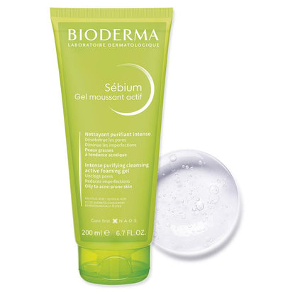 Bioderma Sebium Gel Moussant Actif Exfoliating Cleanser suitable For Acne Prone Skin 200ml