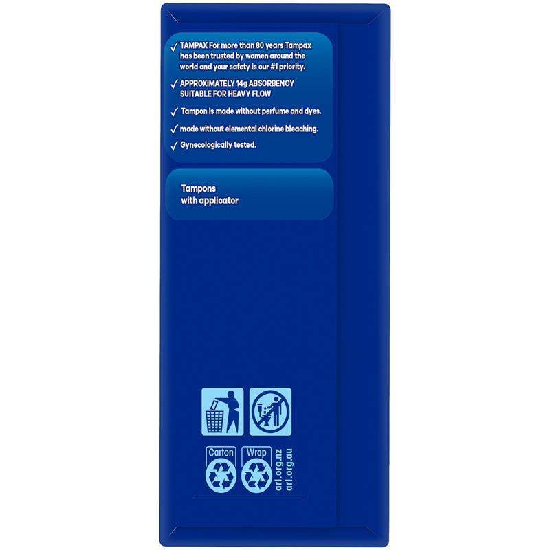 Tampax Super Tampons with Applicator 20 Pack