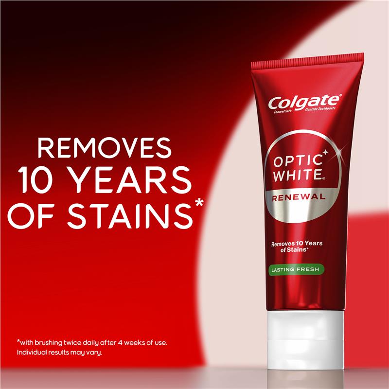 Colgate Toothpaste Optic White Renewal Teeth Whitening Lasting Fresh 85g
