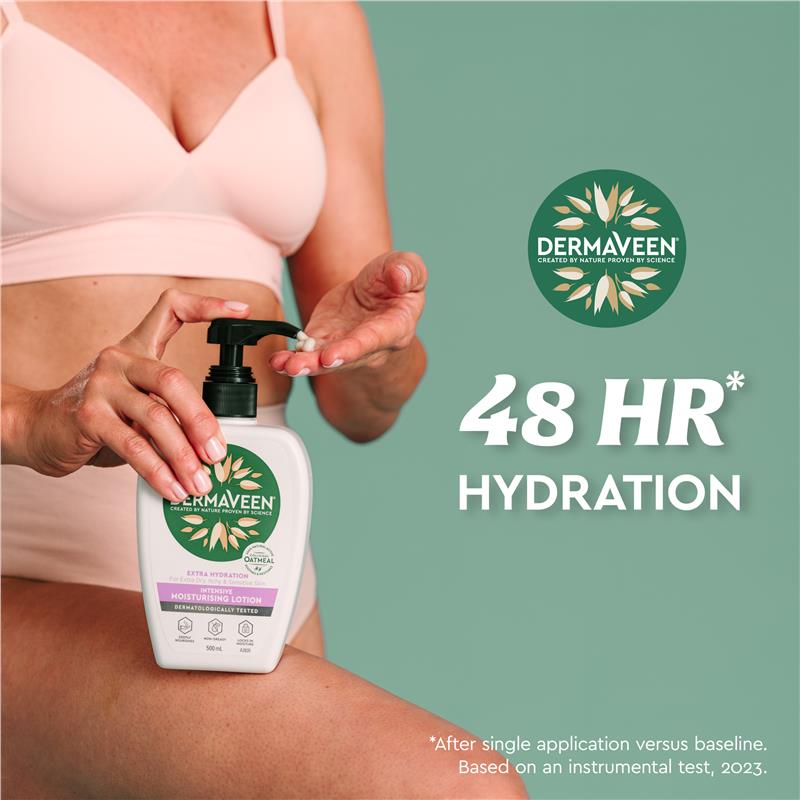 DermaVeen Extra Hydration Intensive Moisturising Lotion 1.25L Exclusive Size
