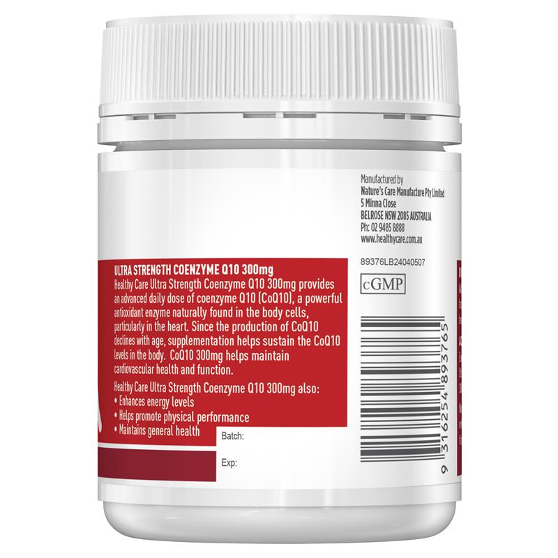 Healthy Care Ultra Strength CoEnzyme Q10 300mg 60 Capsules