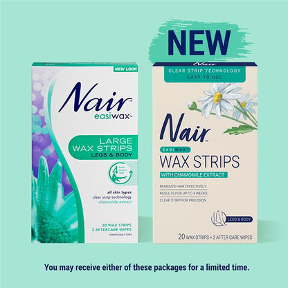 Nair Precision Easiwax Wax Strips for Body & Legs 20 pack
