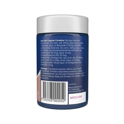 Bioglan Brahmi + PS + Ginkgo Focus 50 Capsules