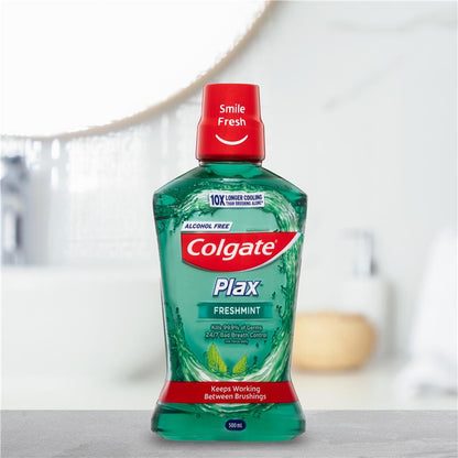 Colgate Plax Alcohol free Antibacterial Freshmint Mouthwash 500mL