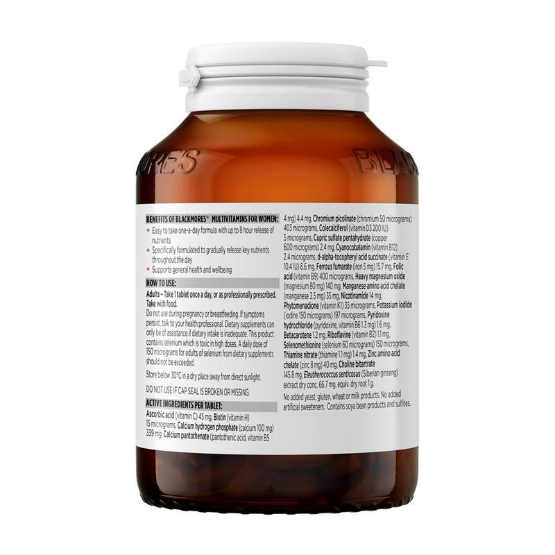 Blackmores Multivitamin For Women Sustained Release 150 Tablets Exclusive Size