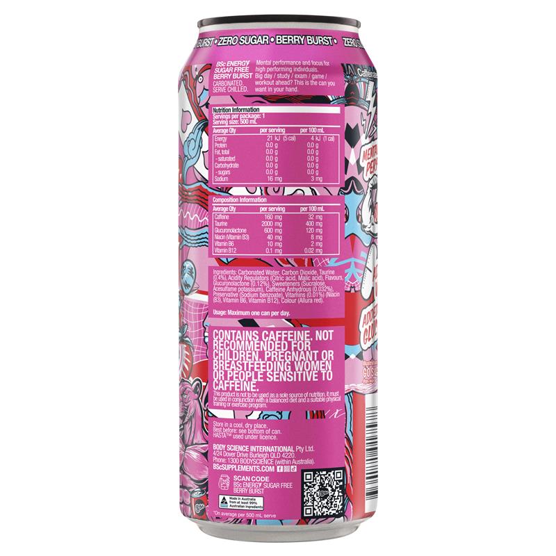 BSc Energy Drink Berry Burst 500ml