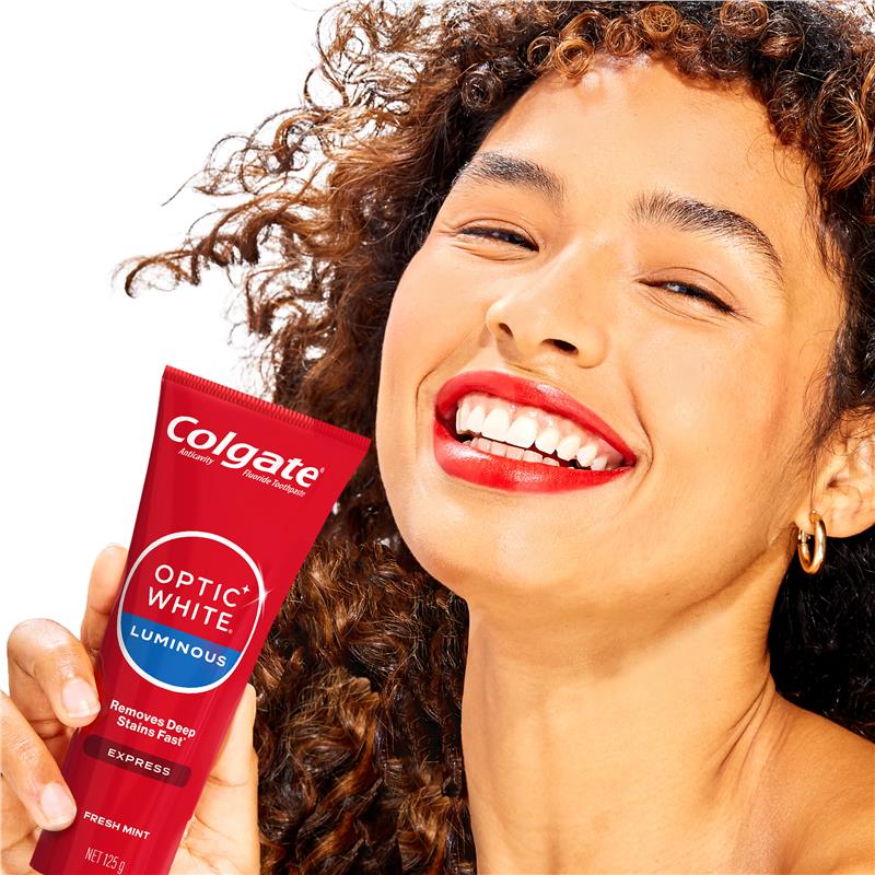 Colgate Toothpaste Optic White Lumionus Express Teeth Whitening 125g