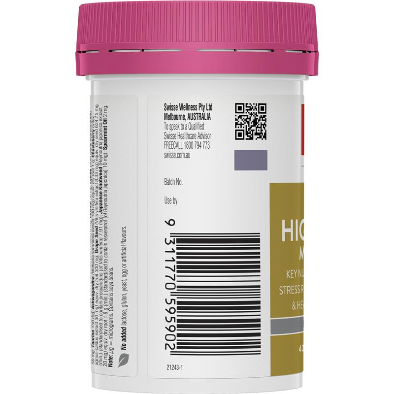 Swisse Women's Ultivite High Potency Multivitamin 40 Tablets