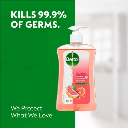Dettol Antibacterial Liquid Hand Wash Pump Grapefruit 500ml