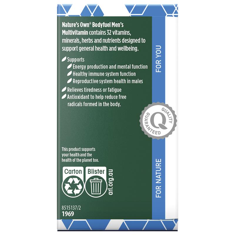 Nature's Own Bodyfuel Men's Multivitamin 60 Tablets