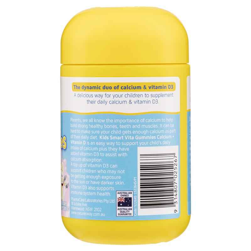 Nature's Way Kids Smart Vita Gummies Calcium + Vit D 60 Pastilles