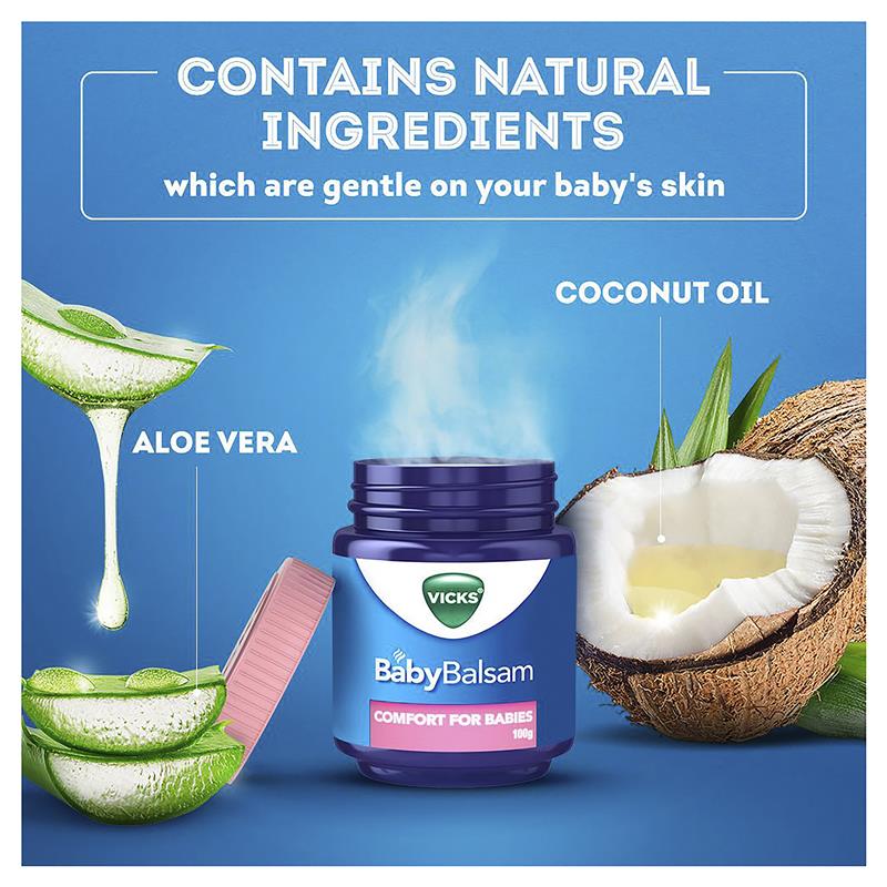 Vicks Baby Balsam Decongestant Chest Rub 50g