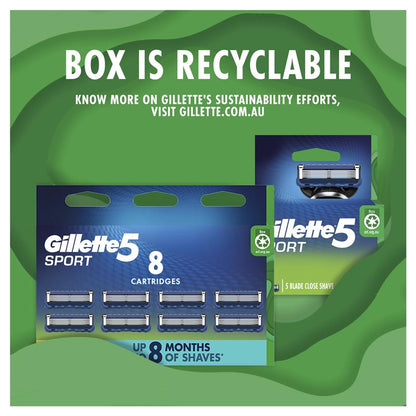 Gillette 5 Sport Razor + 2 Blades