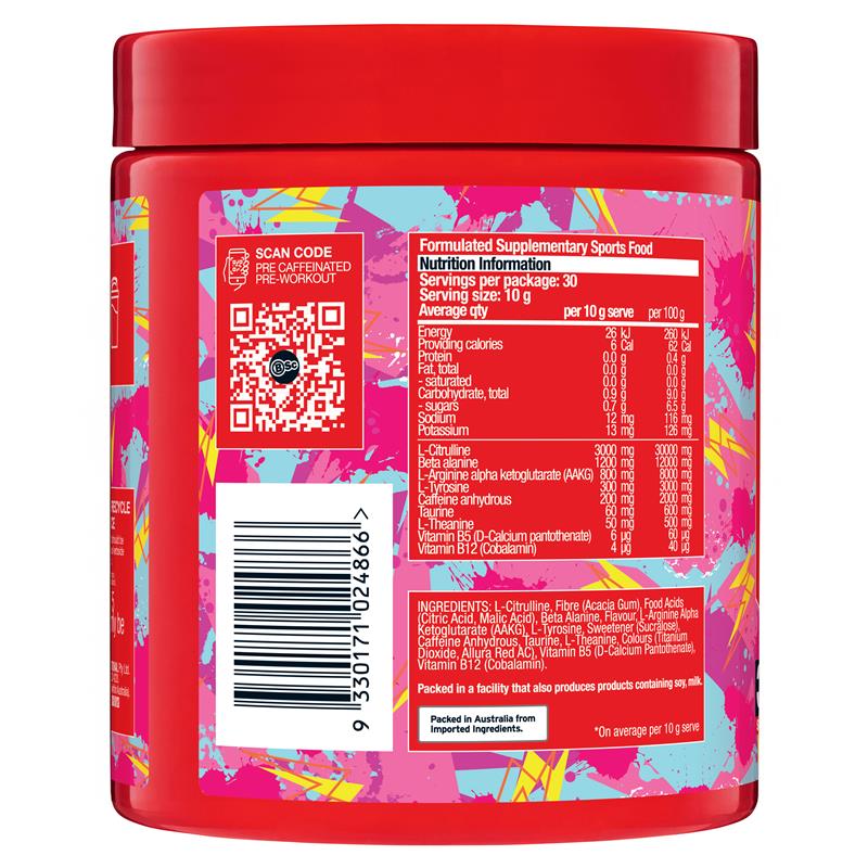 BSc PRE Caffeinated Pre-Workout Strawberry Bubblegum 300g