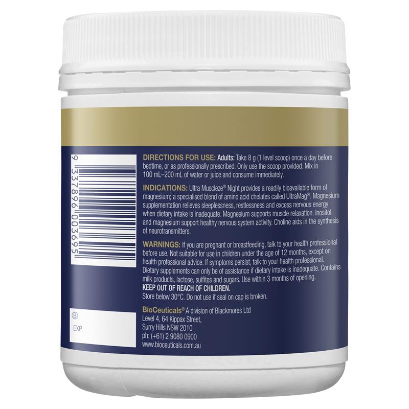 Bioceuticals Ultra Muscleze Night 240g - GimmeNow