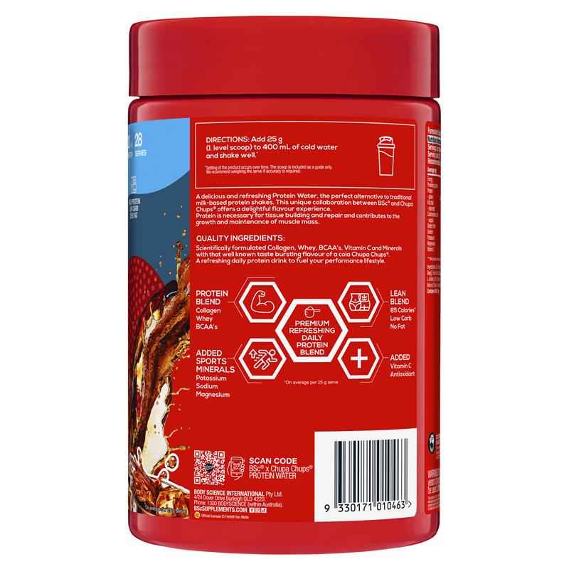 BSc x Chupa Chups Protein Water Cola 700g
