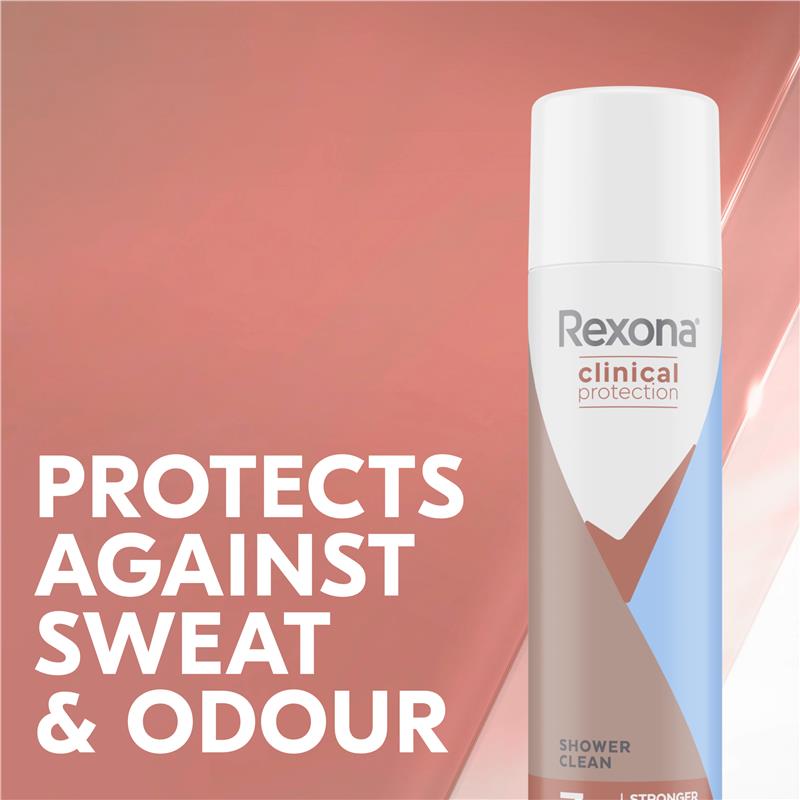 Rexona Women Clinical Protection Antiperspirant Aerosol Shower Clean 180ml