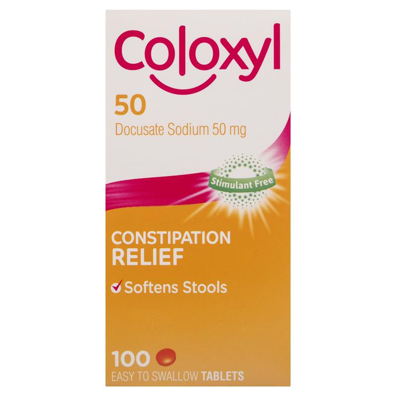 Coloxyl 50mg 100 Tablets Filmcoat
