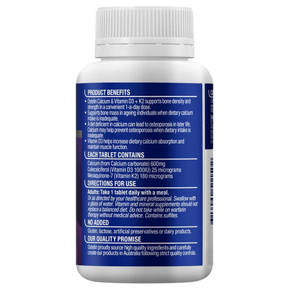 Ostelin Calcium & Vitamin D3 + K2 60 Tablets