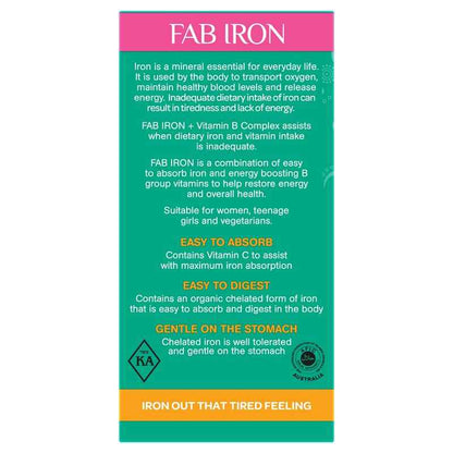 Fab Iron + Vitamin B Complex 60 Tablets