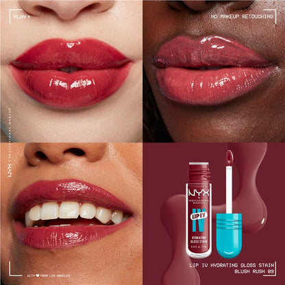 NYX Lip IV Hydrating Gloss Stain Blush Rush