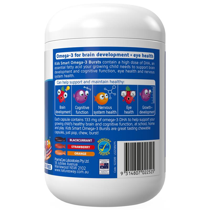 Nature's Way Kids Smart Omega3 Fish Oil Trio 180 Capsules
