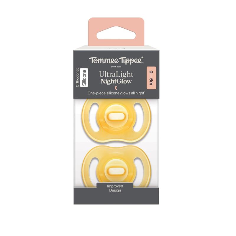 Tommee Tippee Ultralight Soother Night 0-6 Months 2 Pack