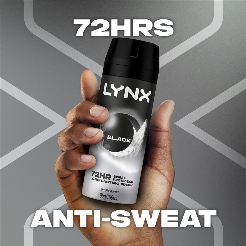 Lynx Deodorant Antiperspirant Black 165ml