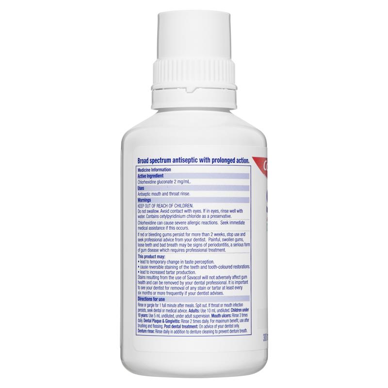 Colgate Savacol Alcohol Free Antiseptic Mouthwash 300mL