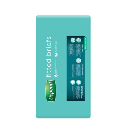 Depend Fitted Briefs Large 8 Pack
