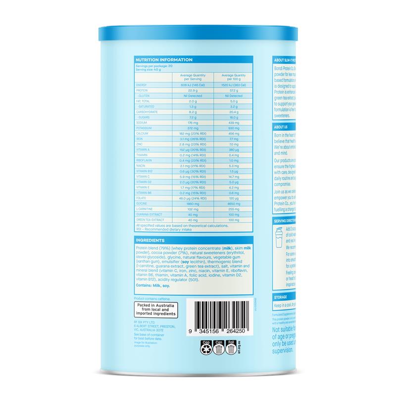 Bondi Protein Co. Slim It Protein Chocolate Sundae 800g