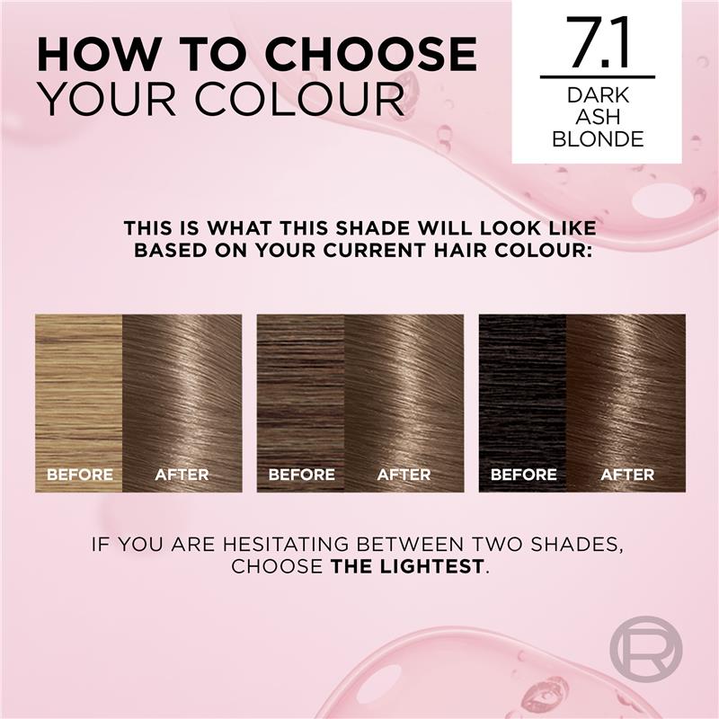 L'Oreal Excellence Creme 7.1 Dark Ash Blonde Hair Colour