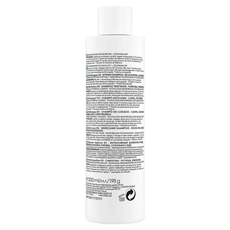 Dercos Anti-Dandruff DS Shampoo for Normal to Oily Hair 200ml