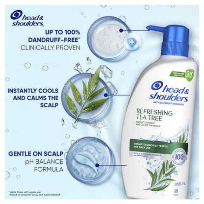 Head & Shoulders Refreshing Tea Tree Shampoo 600ml