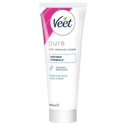 Veet Pure Hair Removal Cream Legs And Body Sensitive Skin 100ml
