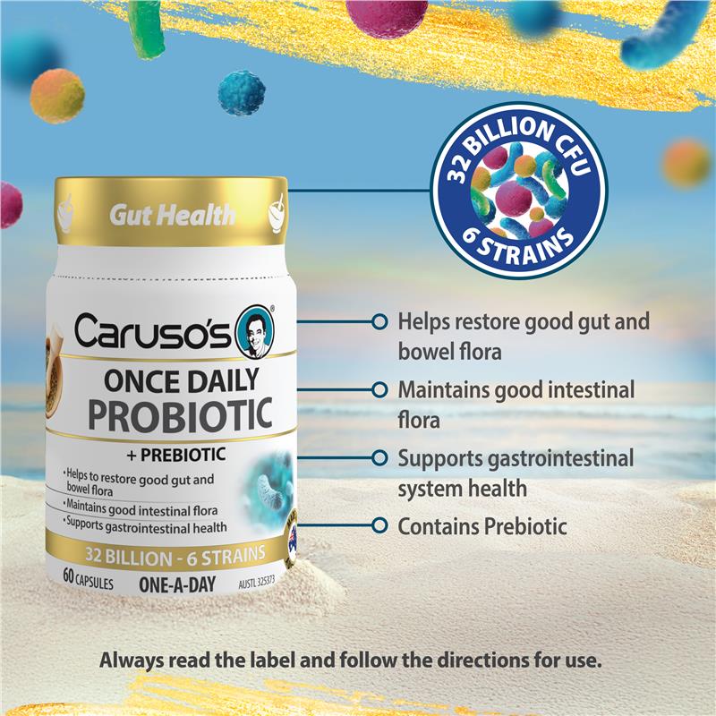 Carusos Probiotic Once Daily 60 Capsules