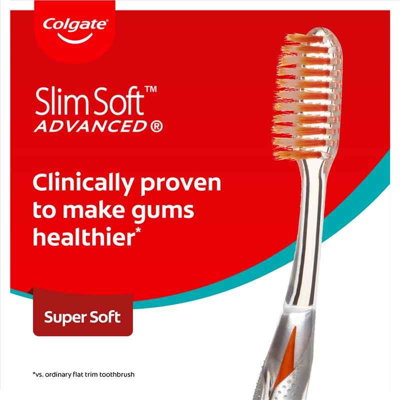 Colgate Slim Soft Advanced Ultra Soft Toothbrush Value 2-Pack