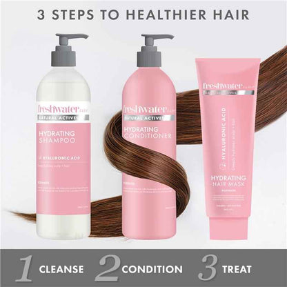 Freshwater Farm Hydrating Hyaluronic Hair Mask Rosewater 240ml