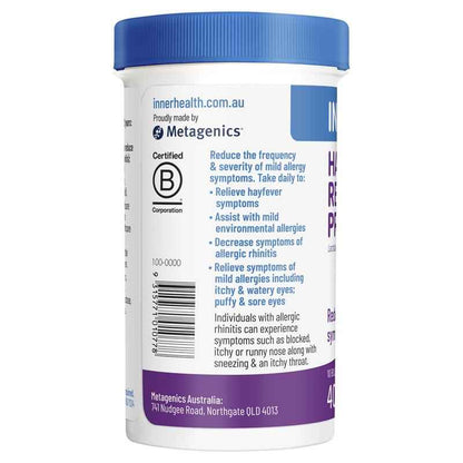 Inner Health Hayfever Relief Probiotic 40 Capsules