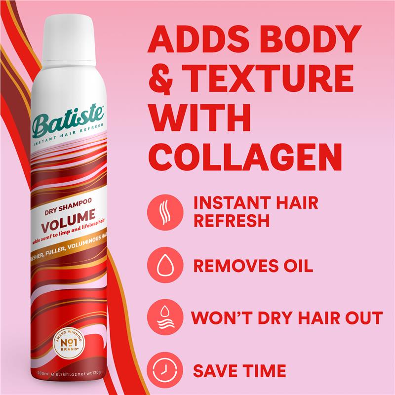 Batiste Hair Benefits Volume Dry Shampoo 200ml